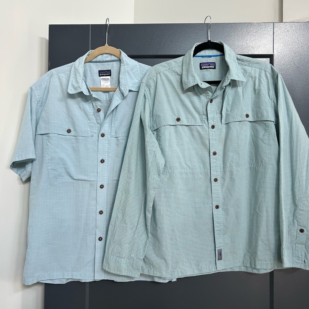 Patagonia lot of 2 button up fishing shirts